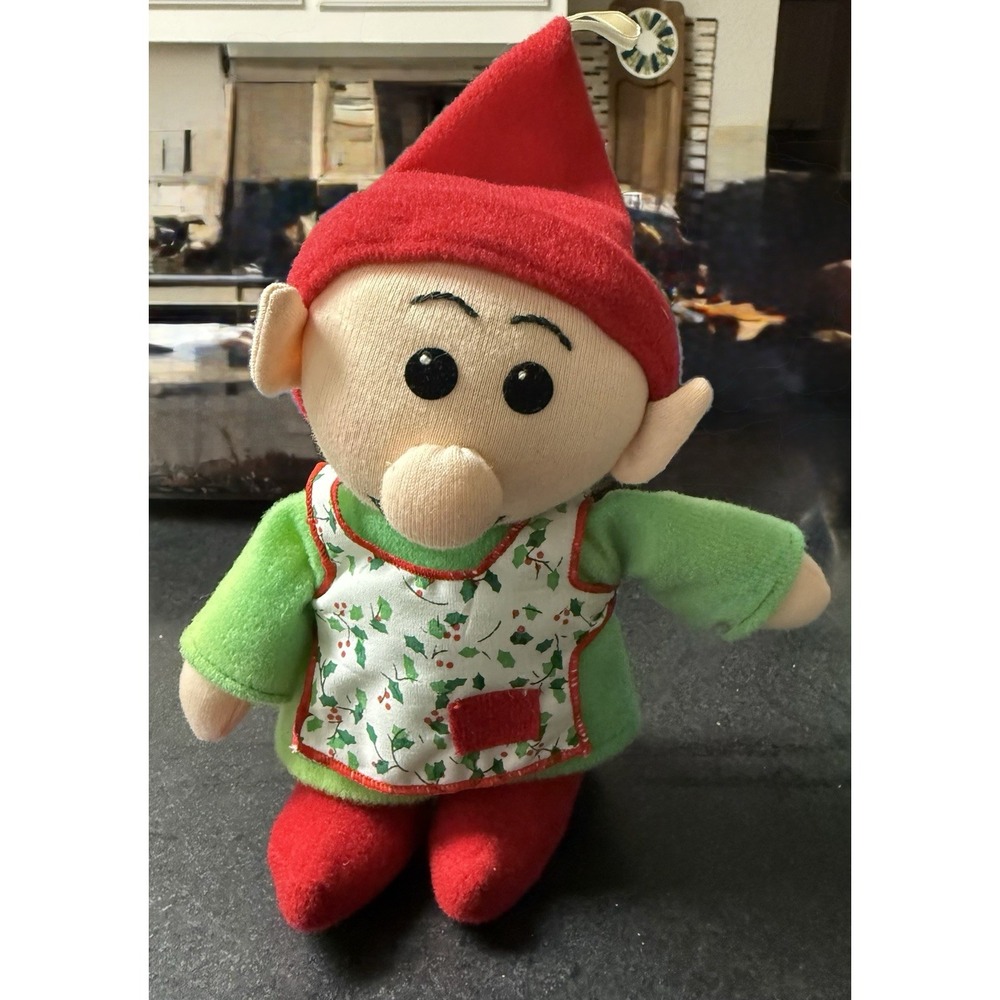 Vintage Fun Farm Christmas Elf Plush 8" Korea San Francisco Holiday Doll Rare